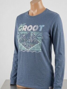 Groot Grey Blue Long Sleeve Shirt Guardians Of The Galaxy Teen Unisex Women